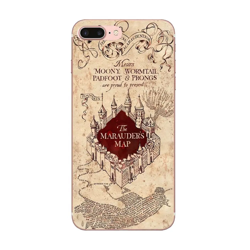 Чехол для телефона карта Marauders Apple iPhone X XS Max XR 4 4S 5 5C 5S SE 6 6S 7 8 Plus | Мобильные телефоны