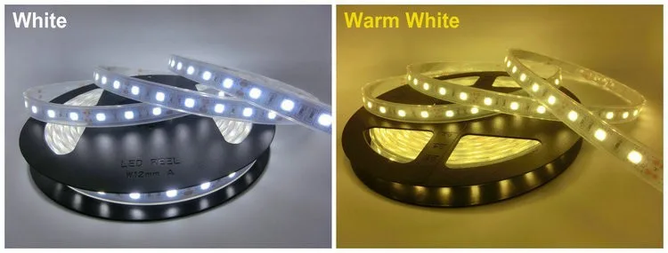 Водонепроницаемая светодиодная лента IP67 5050 12 В 60 светодиодов/м белый теплый RGB