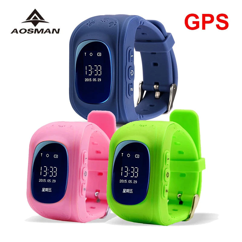 AOSMAN Q50 gps умные детские часы SOS Вызов локатор трекер для ребенка анти потеря