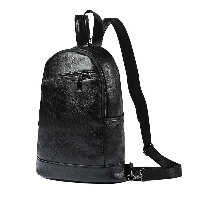 Qweek Груди Сумка PU Mochila de couro мини-рюкзак rugtas Zaino бренд рюкзак для мужчин