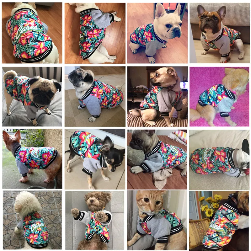 Dog Clothes Thickening Warm Small Coat Jacket Funny Cute Pet Costume Winter Pug French Bulldog for Dog38S1 | Дом и сад