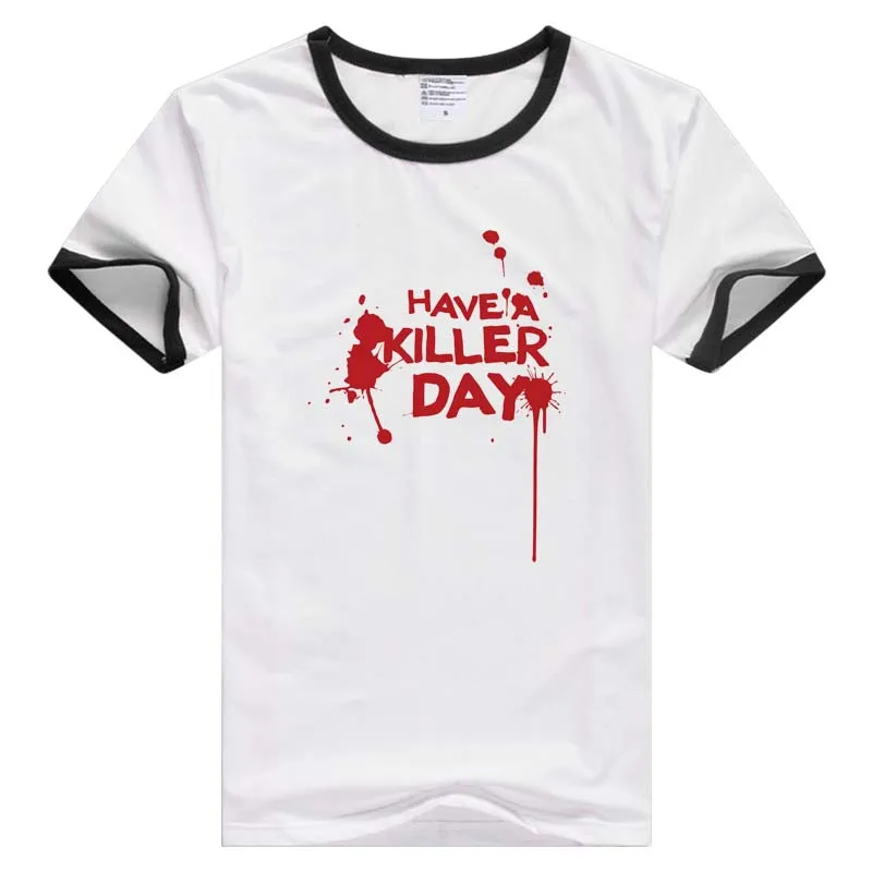Повседневная мужская и женская футболка DEXTER с коротким рукавом на день убийцы