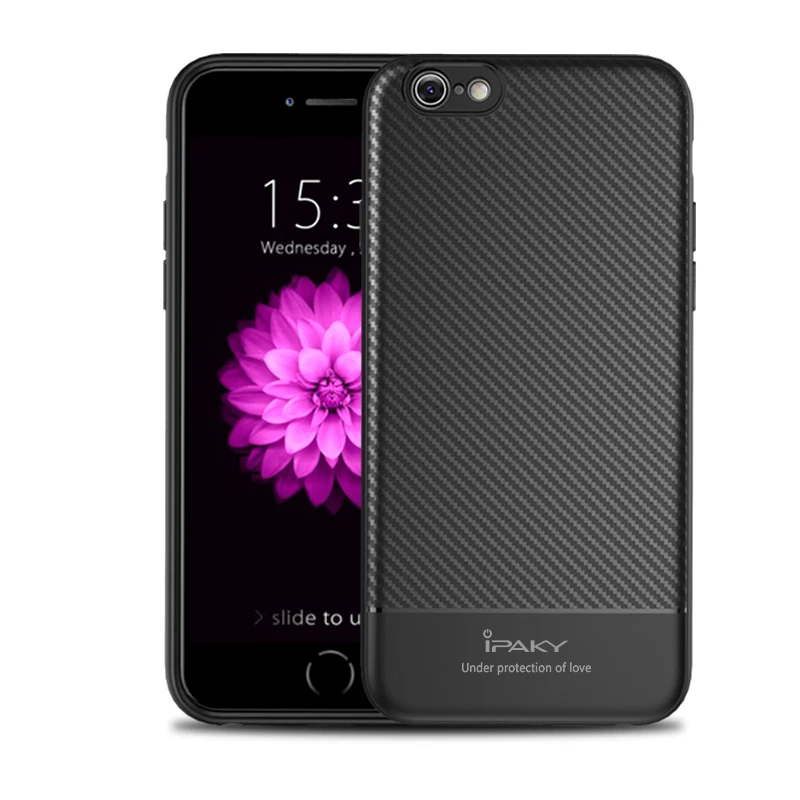 For Apple iPhone 6s case ipaky coque 6 s plus Silm Carbon Fiber Skin Silicone Cover iphone6 cases |