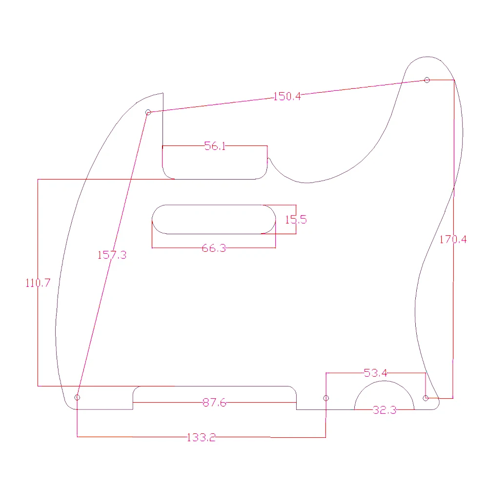 Фото KAISH TL Pickguard Vintage TL Style 5 отверстий Накладка для защиты деки с винтами различные цвета для Telecaster гитары golpeador telecaster №2