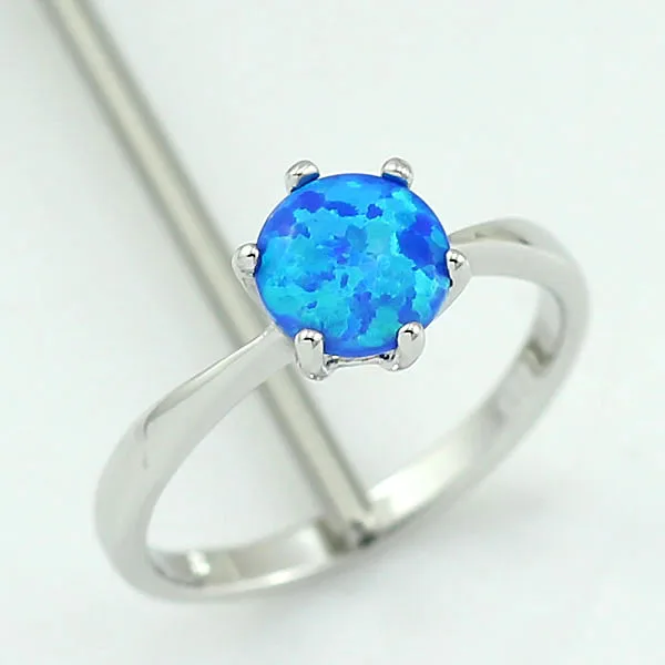 Haимис Синий огненный опал женский коготь Inay модное Ювелирное кольцо Размер 6 7 8 9 10