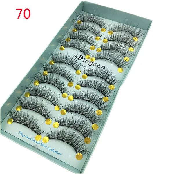 Style 67 YOKPN красота имитация норки накладные ресницы натуральный толстый крест Поддельные ресницы ручной работы Высокое качество Макияж 3D - Длина: Style 67