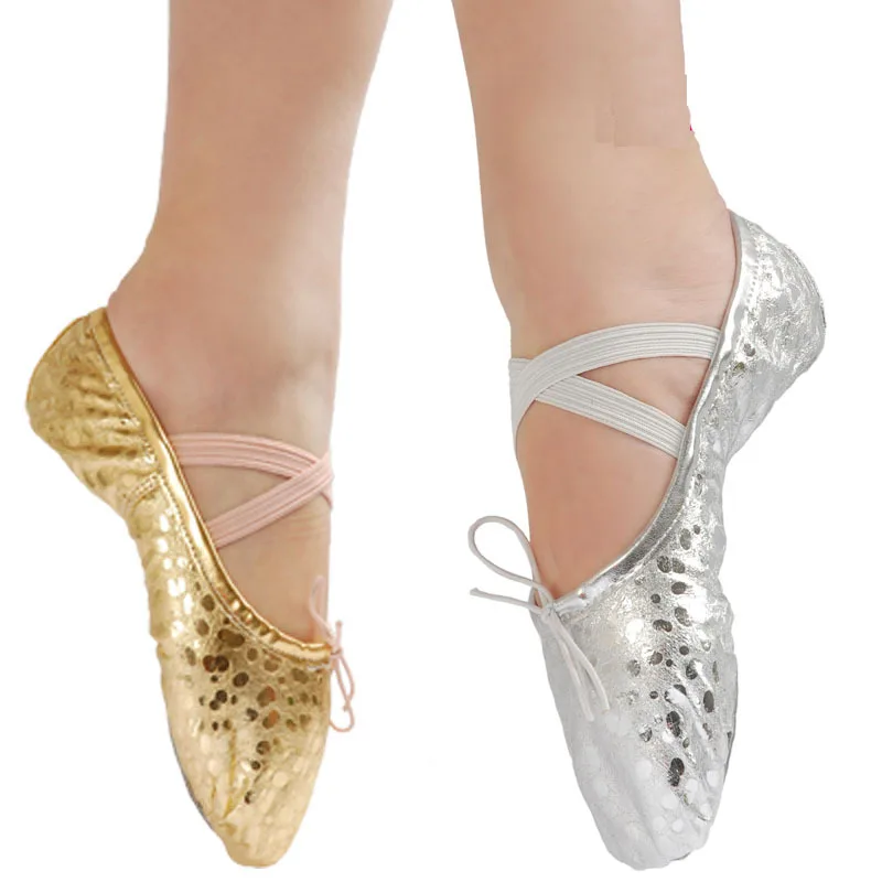 Размер 25 ~ 44 новинка детская балетная обувь с мягкой подошвой для девочек женщин