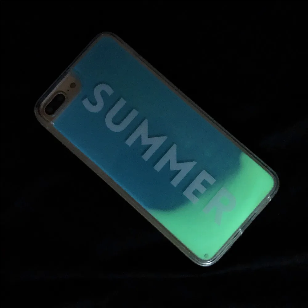 Luminous Colorful liquid quicksand Case For iPhone 6 6S 7 8 Plus X XS Max XR Summer Sand Phone Cover Coque Telefon kilifi Water |