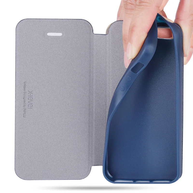 X Level Бизнес Стиль из искусственной кожи флип чехол для телефона Apple iPhone 5 5S SE 4 0