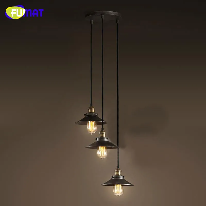 Черная Подвесная лампа FUMAT простая современная для столовой кухни промышленное