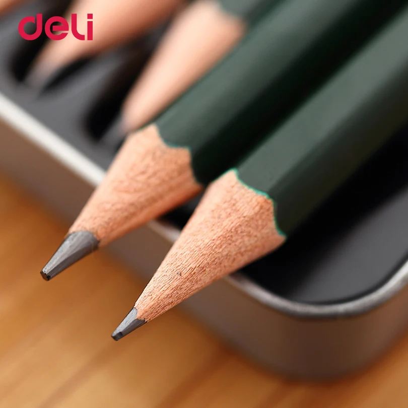 

Deli 12 Pcs/box Standard Pencil 3H-9B Stationey Sketch Drawing Painting Pencil Non-toxic Pencils Office Arties Supplies 40DS949