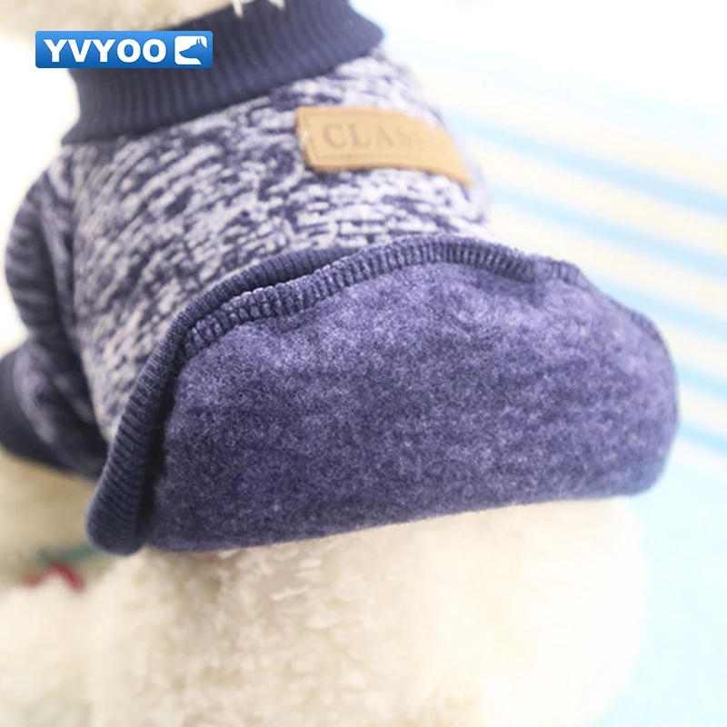 Одежда для домашних животных YVYOO зимний теплый свитер толстовки собак хлопковый