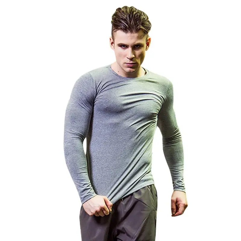 2021 YD мужские быстрый сухой сжатый рубашка футболка с длинным рукавом для бега