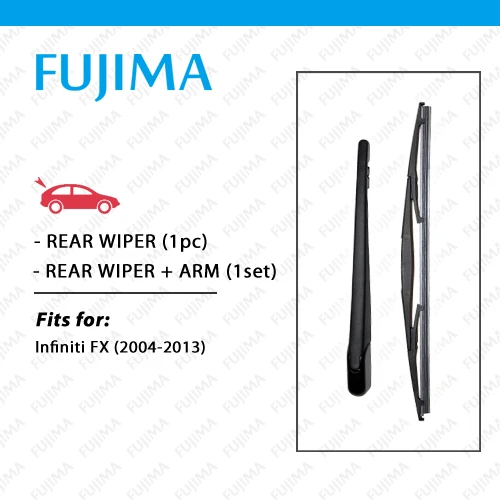 Задние щетки стеклоочистителя FUJIMA и рычаг для Infiniti FX (2004 2013) лобовое стекло