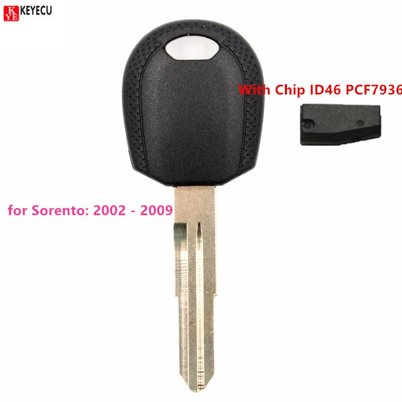 Keyecu Автомобильный Транспондер брелок с чипом ID46 PCF7936 для Sorento 2002 2003 2004 2005 2006 2007 2008