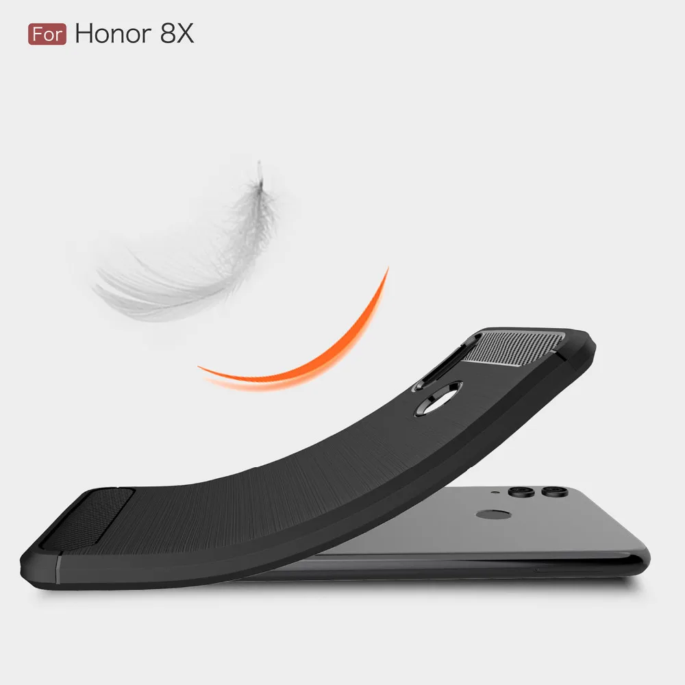 Honor 8X чехол из углеродного волокна Силиконовые чехлы мягкий на huawei Honor8X защитный