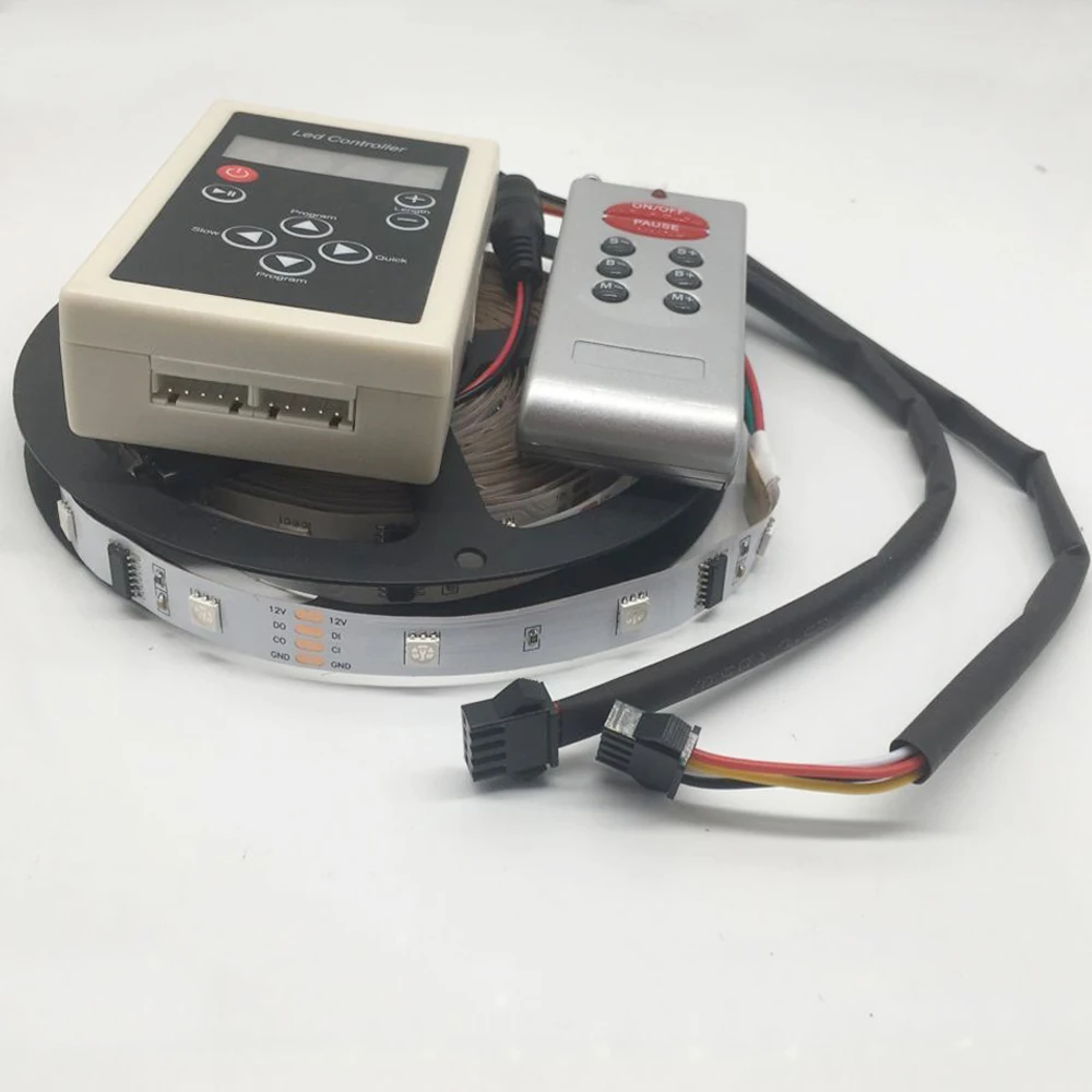 5 m RGB Мечта Магическая Светодиодная лента DC12V 6803 IC IP20 без водонепроницаемый Светодиодные ленты 5050 SMD 150 светодиодный гибкий свет+ 133 программа RF контроллер