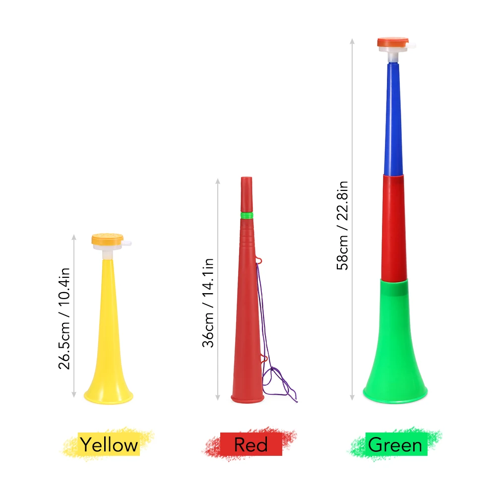 Пластиковые Vuvuzela рожки футбольный фанат труба Фанаты для футбольных спортивных