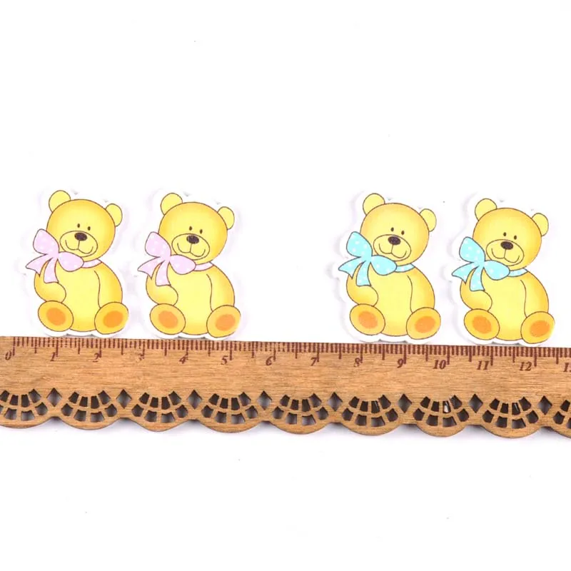 Без отверстий темно синий/розовый прекрасный картина c медведем деревянные