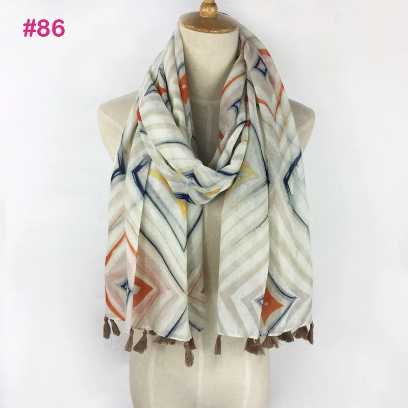 Длинный хлопковый шарф с кисточками 165 цветов|printed scarf|hijab scarfscarf long |