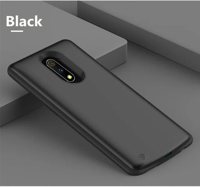 Black KQJYS 6500 мАч ультра-тонкий портативный чехол для зарядки мобильных устройств для OPPO Realme X чехол для зарядного устройства - Цвет: Black