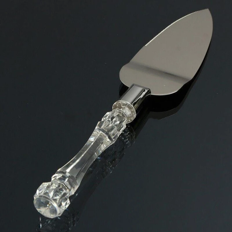 2pcs Wedding Cake Shovel Knife Server Set Stainless Steel Cake Spatula Birthday Party Tools Kitchen Accessories Acrylic Handle