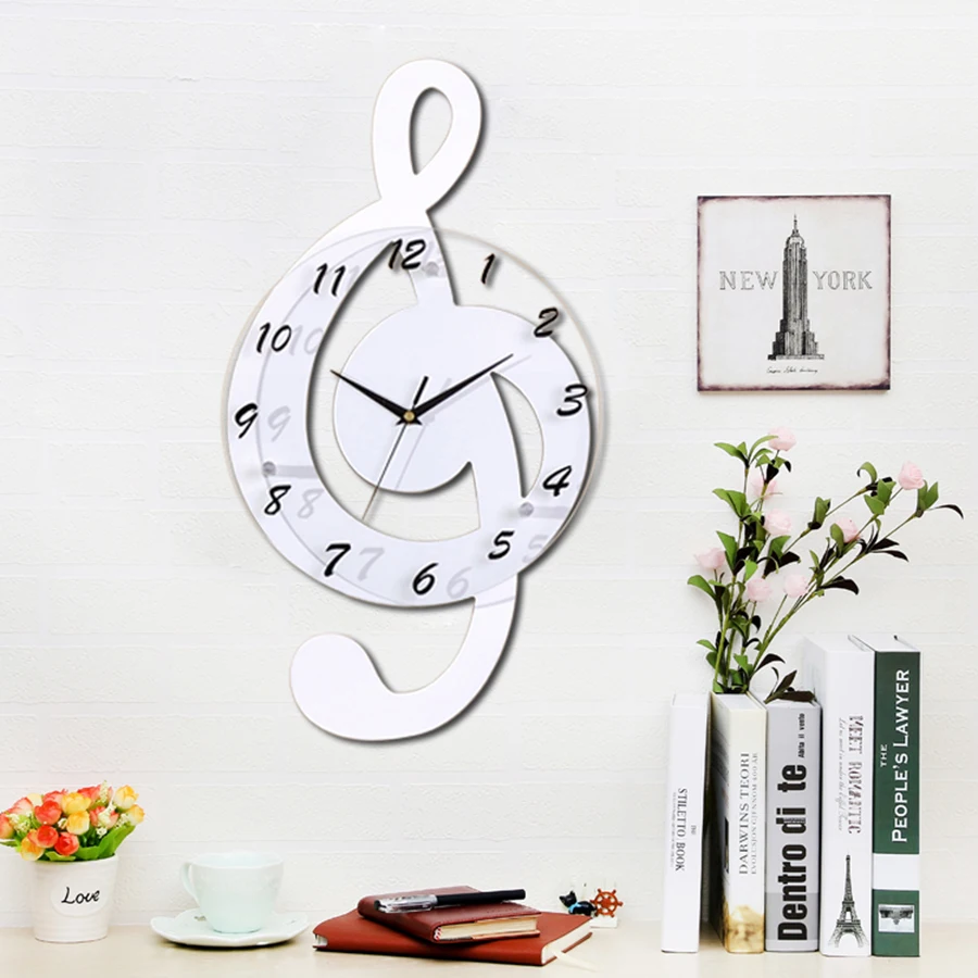 Современные настенные часы обои Grande Horloge черный роскошное Кованое железо тихий