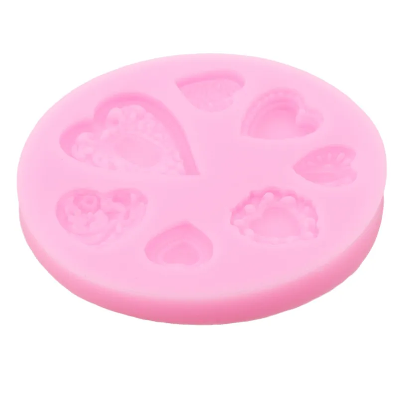 Романтичная силиконовая форма для помадки в форме сердца украшение шоколадного