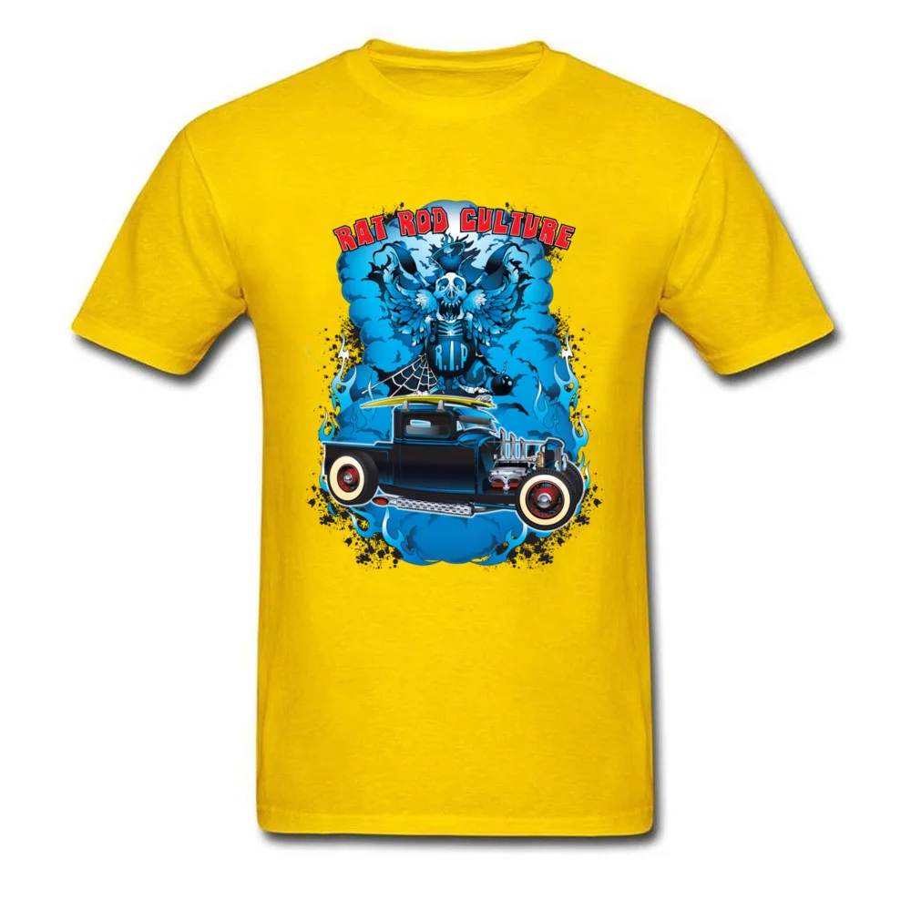 Мужские футболки с коротким рукавом Rat Rod Culture 100% хлопок обычные на лето и осень