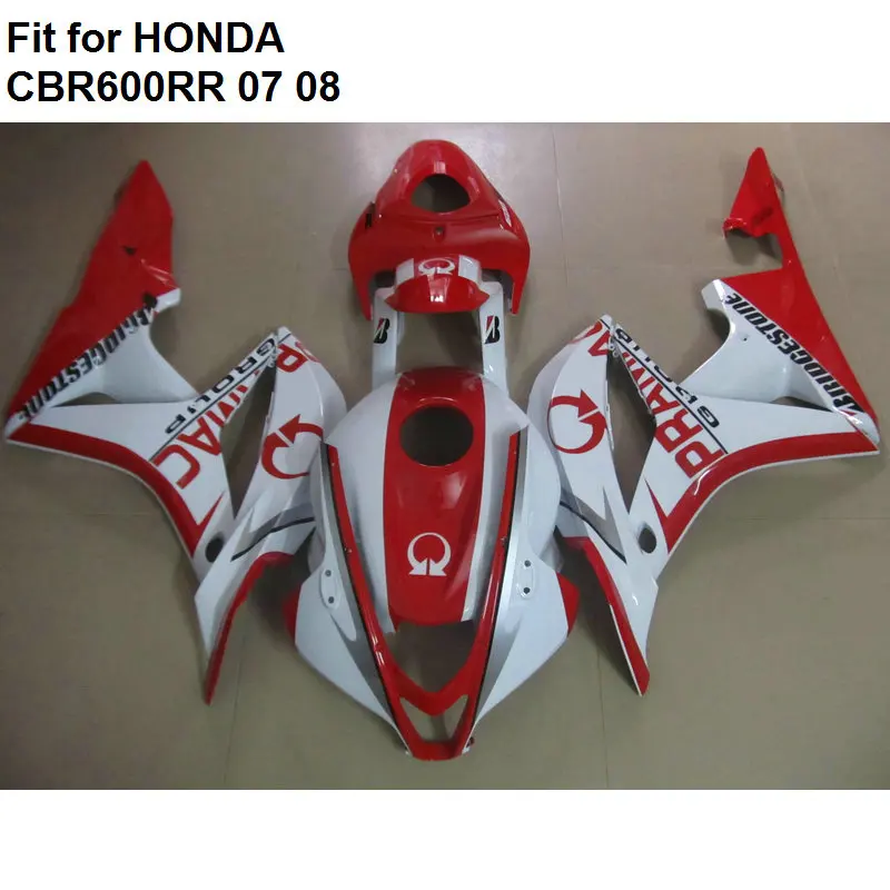 Распродажа обтекателей для Honda CBR 600 RR 2007 2008 белый красный Обтекатели kit CBR600RR 07 08