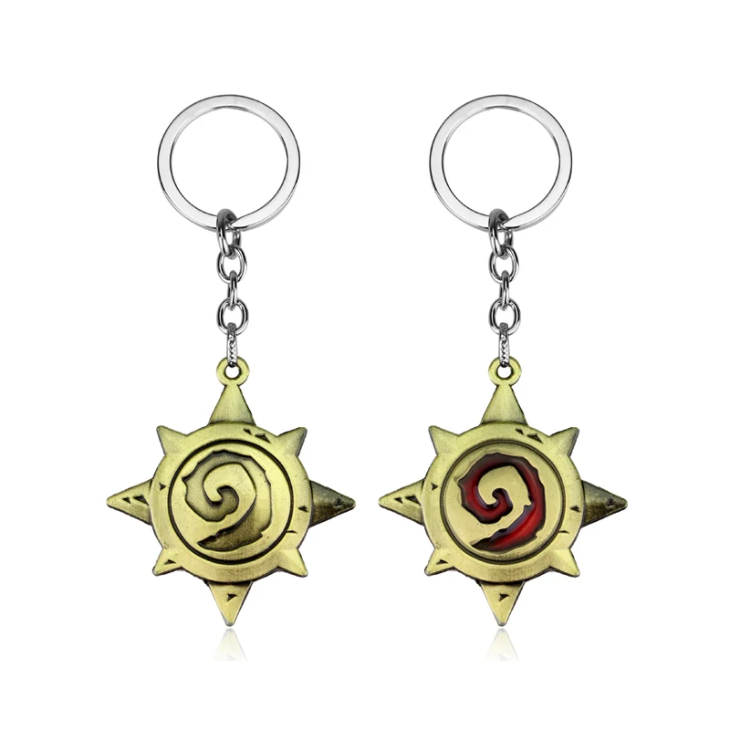 Игровой брелок Hearthstone: Logo Heroes of Warcraft держатель для автомобильных ключей из сплава