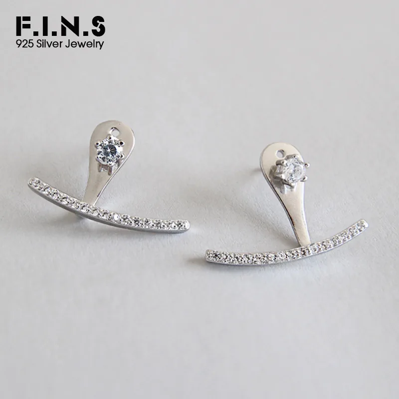 Серьги F. I.n.s в форме дуги из стерлингового серебра S925 с диагональю 2019 дюйма |