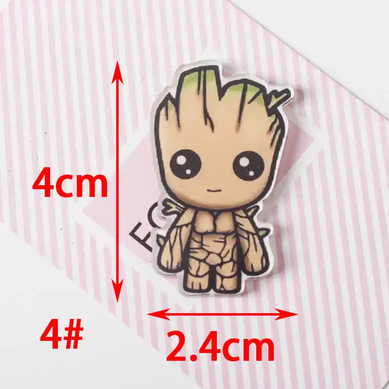 NO4 1 шт. микс прекрасный Американский Герой Мультфильм значки на булавке Kawaii значок на рюкзак значки на одежду акриловые значки Z75 - Цвет: NO4