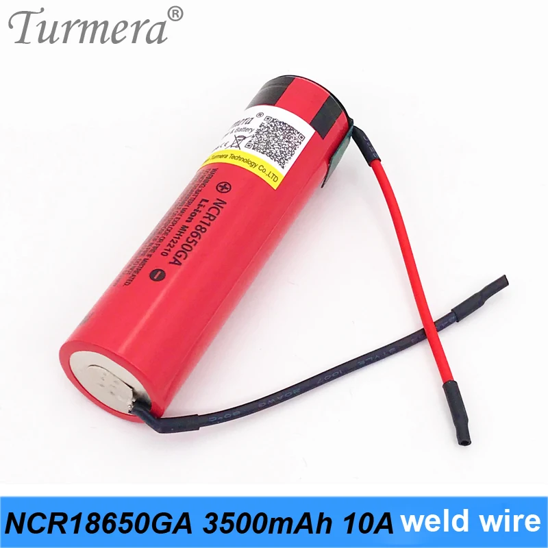18650 батарея 3500 mah NCR18650GA сварочный провод 10a 3,6 V аккумулятор для Panasoniic e-аккумулятор для электровелосипеда использование turmera