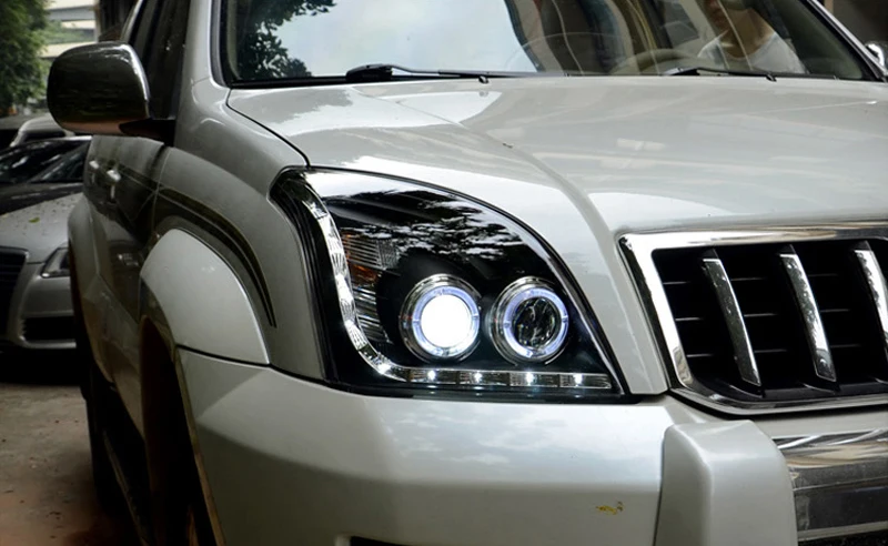 Автомобильный Стайлинг Головной фонарь для Toyota Prado 2003 2004 2005 2006 2007 2008 2009 передних фар, модифицированных на заказ HID