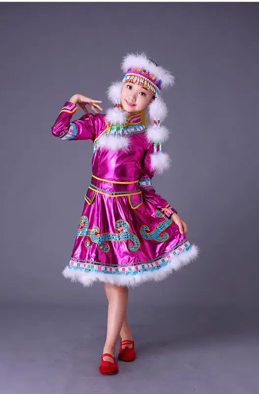 Национальный танцевальный костюм для девочек одежда Sinkiang детская из китайской