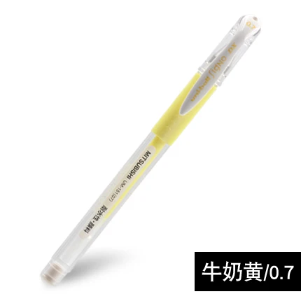 Новинка! Japan UNI UM-151 Signo цветная гелевая ручка металл/молочный цвет для ежедневного письма 0,7 мм 1 штука - Цвет: milk yellow