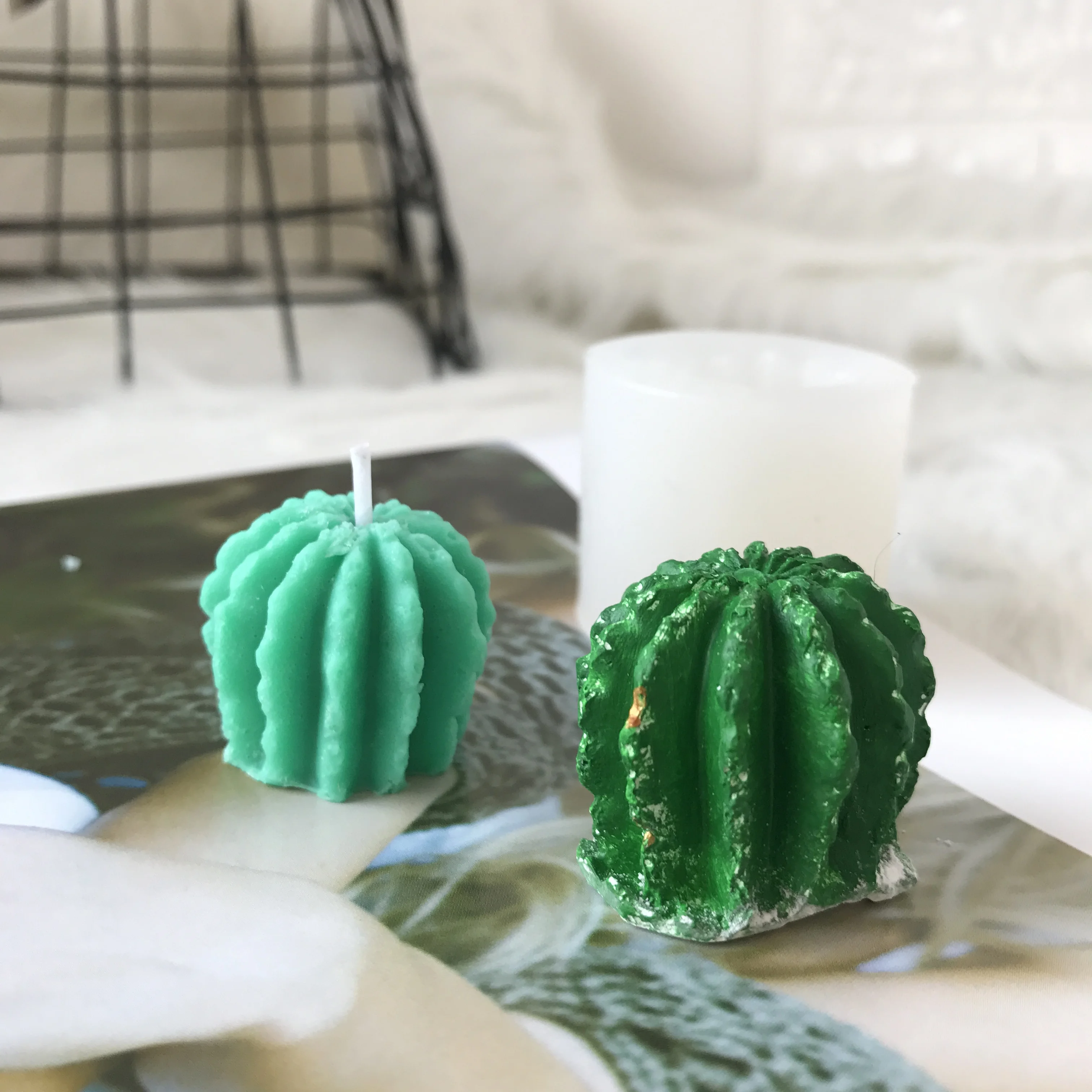 3D кактус силиконовые формы суккулентной формы Diy свечная глина ароматический гипс ремесла бетона декоративные формы
