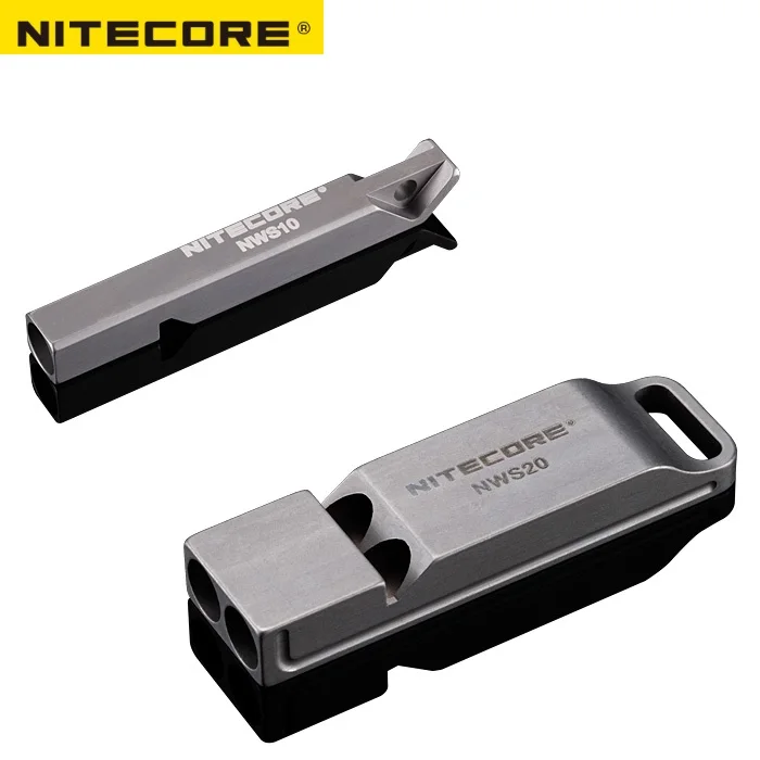 Nitecore NWS10 NWS20 титановый аварийный ожерелье со свистком Подвеска для улицы 120 дБ с