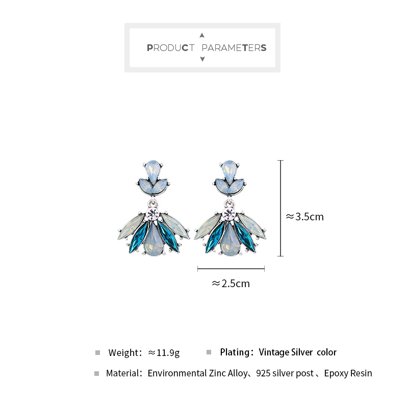 Гипоаллергенные Роскошные серьги капли из смолы для элегантных женщин модные