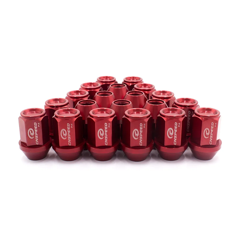 20 шт. красные M12x1.5 гоночные кованые 7075-T6 гайки из алюминиевого сплава 35 мм