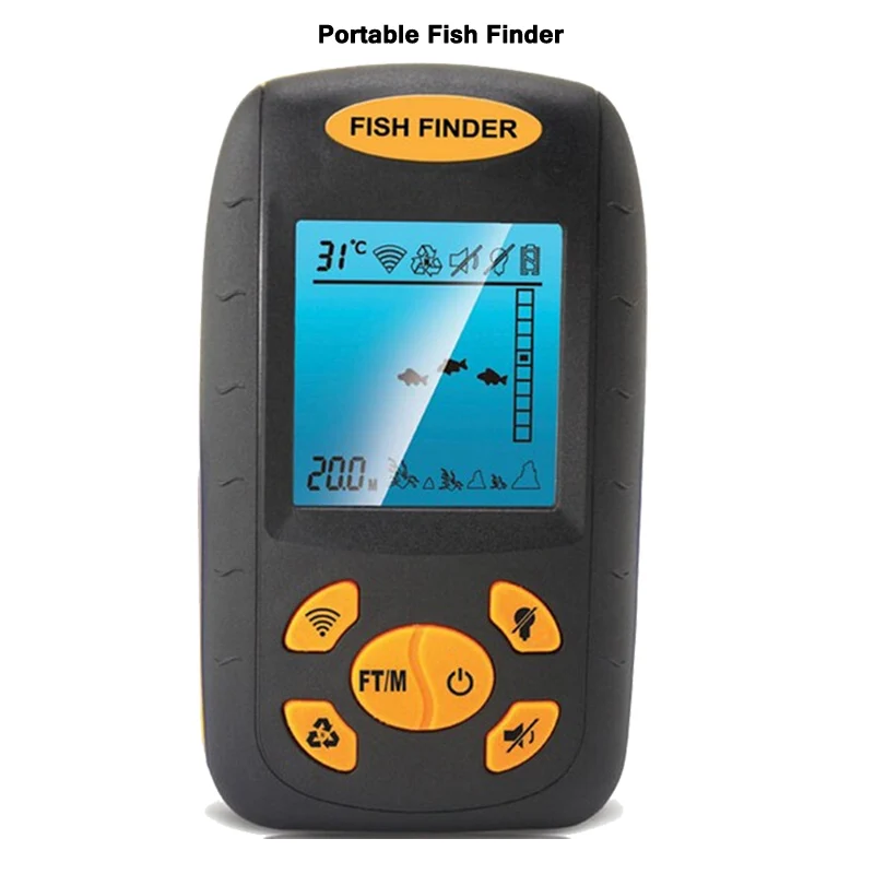 Портативный гидролокатор с ЖК-дисплеем глубина 100 м | Спорт и развлечения