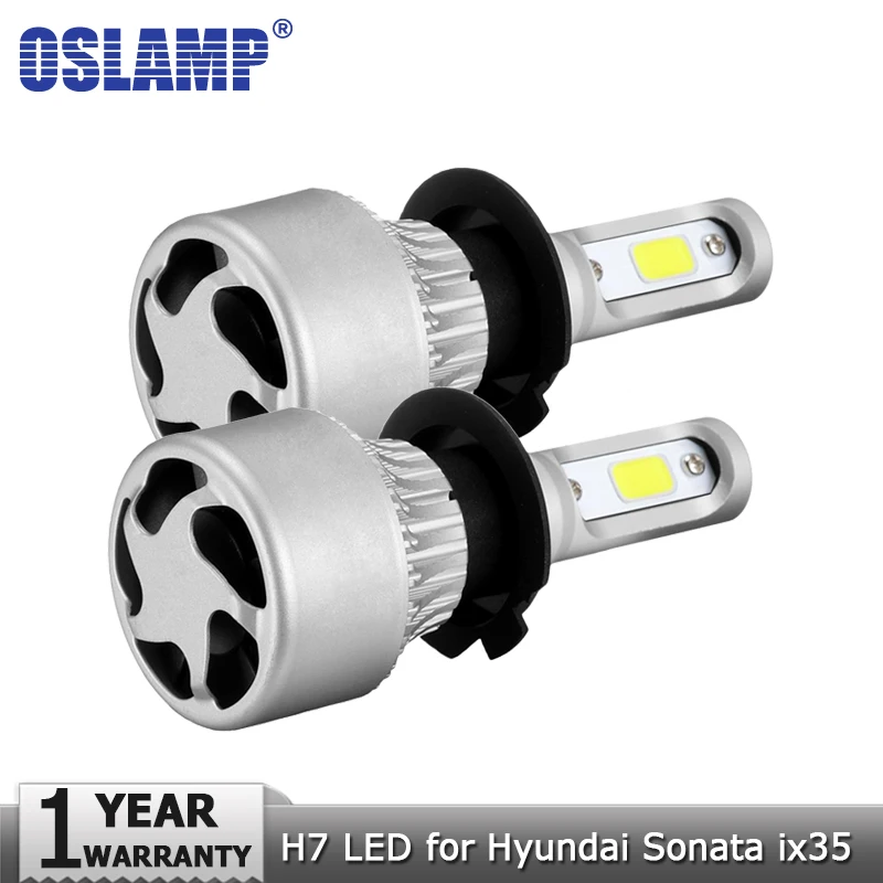 Oslamp H7 Hi lo Beam Автомобильные светодиодные фары Лампа COB 72 Вт 8000lm 6500 к лампы 12 В 24 для