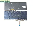 Клавиатура для ноутбука ASUS ZenBook 3 Deluxe UX490 UX490CA UX490UA, болгарская BG синяя, kb, желтые клавиши с подсветкой 86720 X7A, новинка