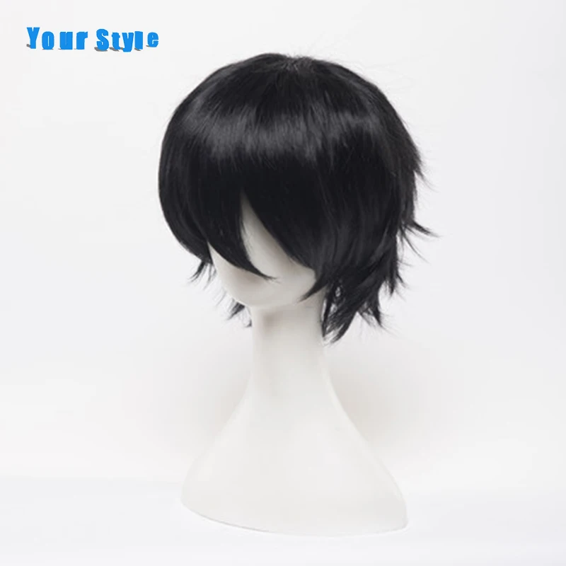 Мужские парики для косплея Your Style Короткие искусственные волосы из черного