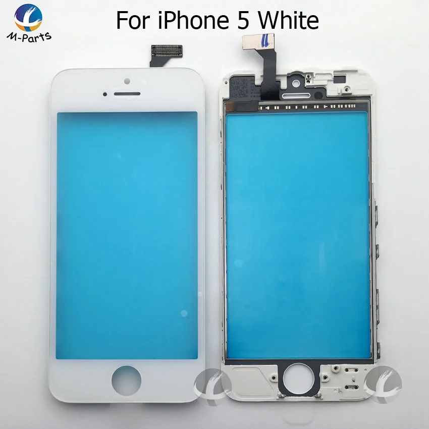 Сенсорное стекло дигитайзер+ средняя рамка предварительно собранная для iPhone 5 5S SE 5C внешняя линза Панель кристалл Высокое качество G+ G Tech AAA