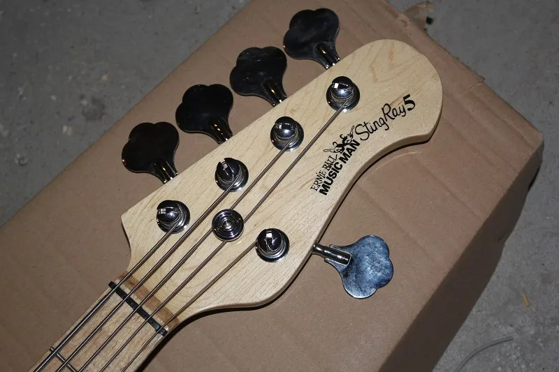 Free shipping High Quality Music Man StingRay 5 Strings Cherry Burst Electric Bass with 9V Battery amplifier circuit 14-5-1 | Спорт и