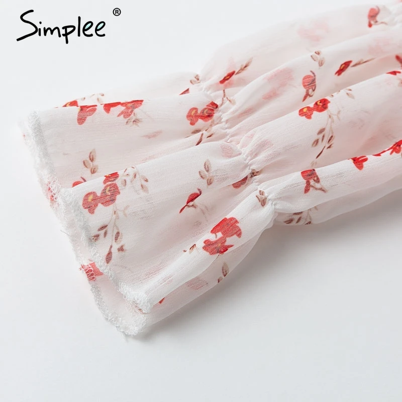 Simplee пикантные с открытыми плечами для женщин блуза рубашка Элегантная Раффлед