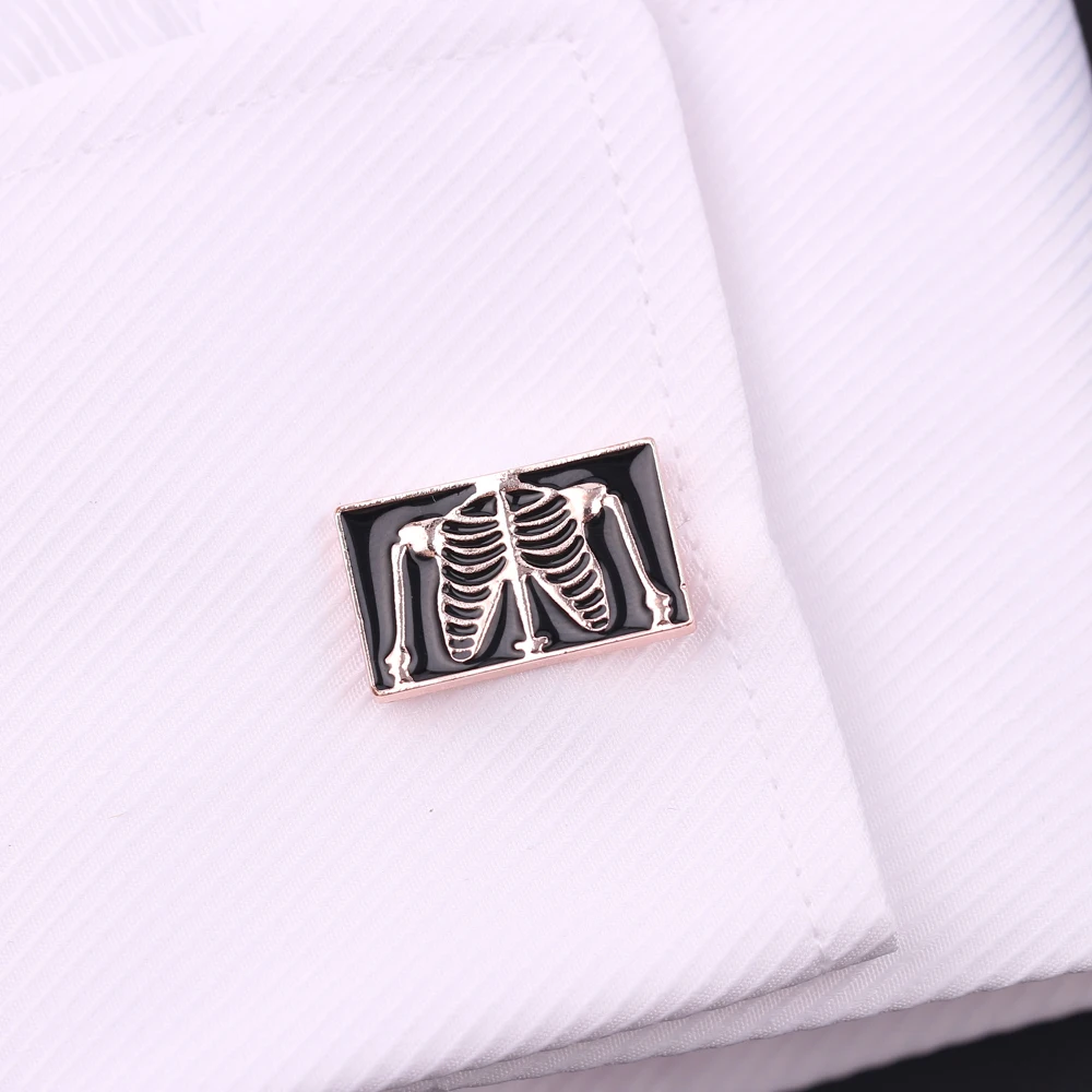 Новые высококачественные запонки золотистого и серебряного цвета человеческие