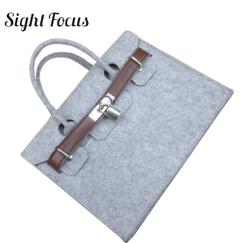 Дизайнерская брендовая сумка Sight Focus фетровая Сумка тоут деловые однотонные